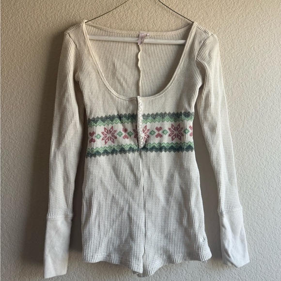 Urban Outfitters Out From Under Fairisle Romper S NWOT - Picture 5 of 5